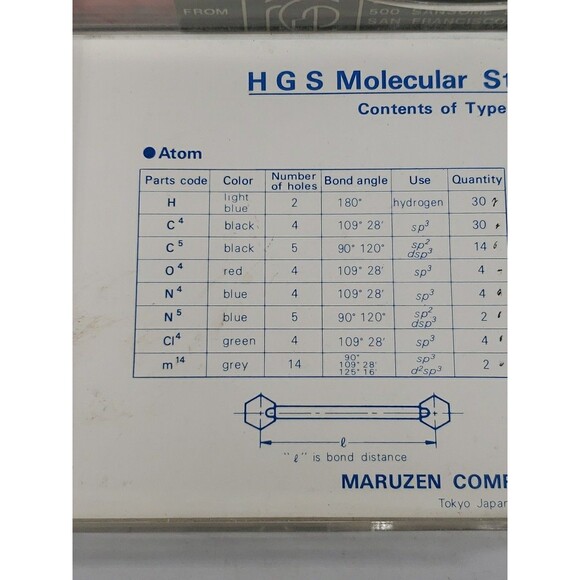 VTG HGS Molecular Structure Model Set C for Organic Chemistry Holden Day Maruzen - Picture 16 of 16